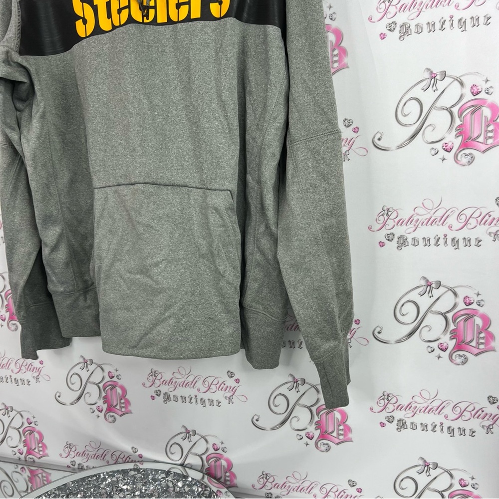 NFL onfield apparel hoodie sweater Steelers Gray Hoodie for Men - Picture 3 of 9